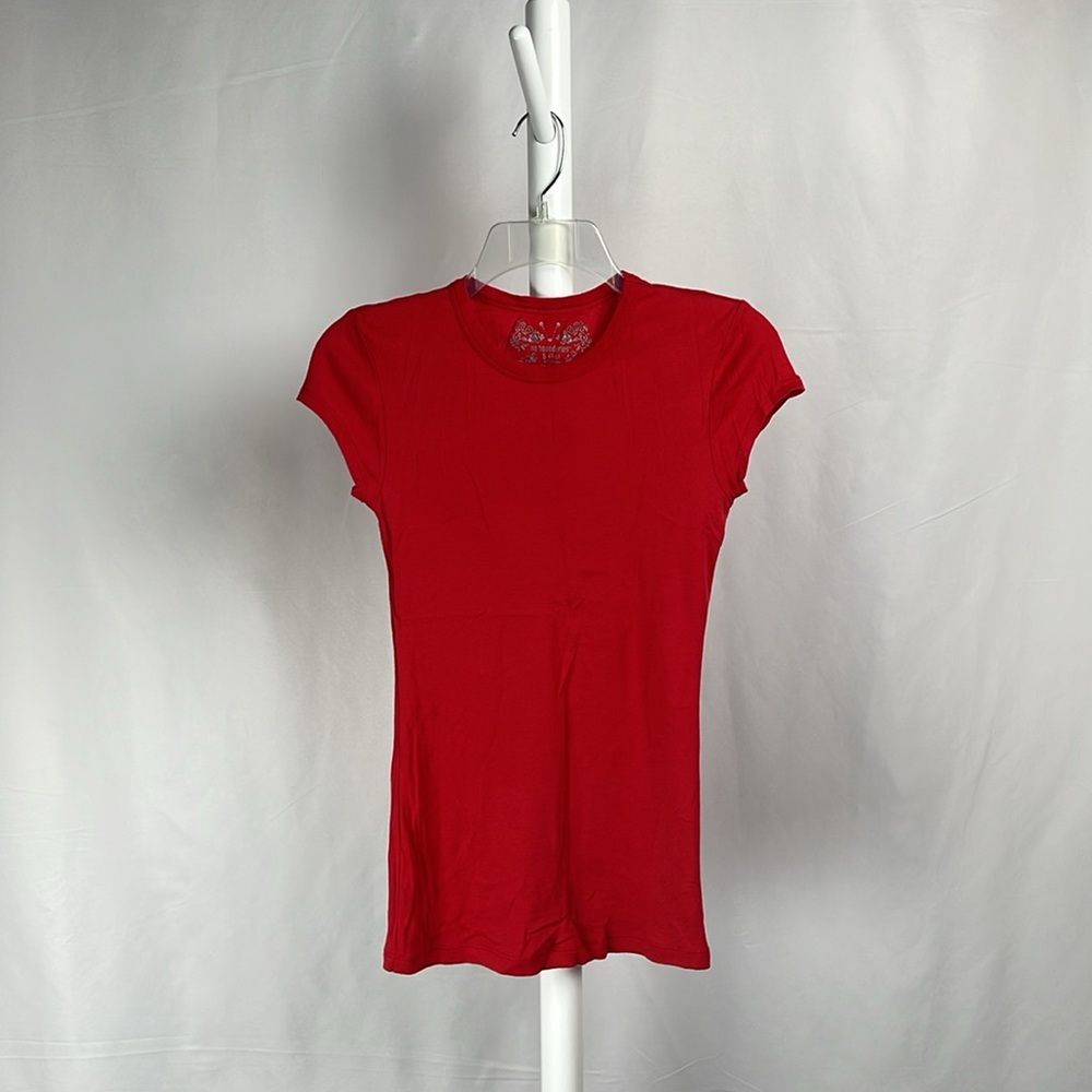 4 Pack Lightweight Layering Stretch Tees Red Yellow Pink Green T-Shirt Juniors S - Picture 6 of 12